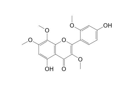 3,7,8-trimethoxy-2-(2-methoxy-4-oxidanyl-phenyl)-5-oxidanyl-chromen-4-one