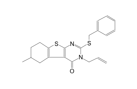 benzo[4,5]thieno[2,3-d]pyrimidin-4(3H)-one, 5,6,7,8-tetrahydro-6-methyl-2-[(phenylmethyl)thio]-3-(2-propenyl)-