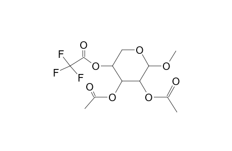 Methyl 2,3-di-O-acetyl-4-O-(trifluoroacetyl)pentopyranoside