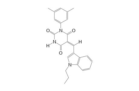 (5E)-1-(3,5-dimethylphenyl)-5-[(1-propyl-1H-indol-3-yl)methylene]-2,4,6(1H,3H,5H)-pyrimidinetrione