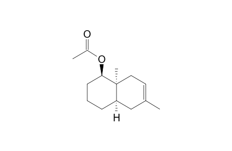 (+-)-(1R,4aR,8aS)-1,2,3,4,4a,5,8-Heptahydro-6,8a-dimethylnaphthalen-1-yl acetate