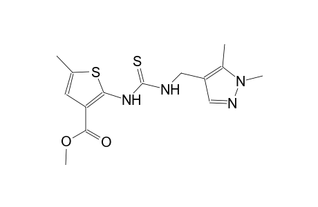 methyl 2-[({[(1,5-dimethyl-1H-pyrazol-4-yl)methyl]amino}carbothioyl)amino]-5-methyl-3-thiophenecarboxylate