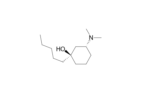 (trans)-1-n-pentyl-1-hydroxy-3-(dimethylamino)cyclohexane