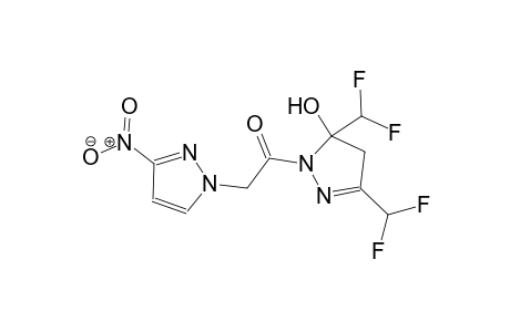 3,5-bis(difluoromethyl)-1-[(3-nitro-1H-pyrazol-1-yl)acetyl]-4,5-dihydro-1H-pyrazol-5-ol