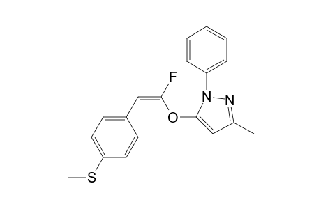 (E)-5-((1-fluoro-2-(4-(methylthio)phenyl)vinyl)oxy)-3-methyl-1-phenyl-1H-pyrazole