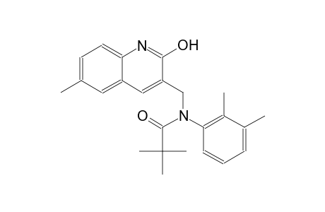 N-(2,3-dimethylphenyl)-N-[(2-hydroxy-6-methyl-3-quinolinyl)methyl]-2,2-dimethylpropanamide
