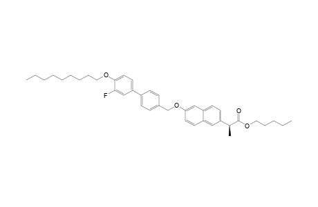 Pentyl (S)-2-{6-[4-(4'-nonyloxy-3'-fluorophenyl)benzyloxy]-2-naphthyl}propionate