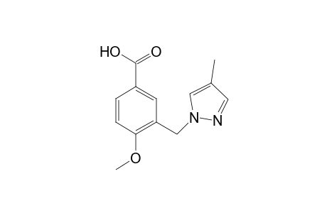 4-Methoxy-3-[(4-methyl-1H-pyrazol-1-yl)methyl]benzoic acid