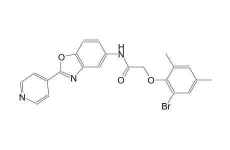 2-(2-bromo-4,6-dimethylphenoxy)-N-[2-(4-pyridinyl)-1,3-benzoxazol-5-yl]acetamide
