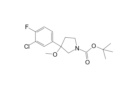 tert-butyl 3-(3-chloro-4-fluorophenyl)-3-methoxypyrrolidin-1-carboxylate