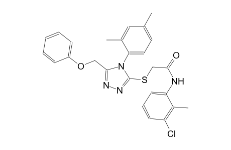 N-(3-chloro-2-methylphenyl)-2-{[4-(2,4-dimethylphenyl)-5-(phenoxymethyl)-4H-1,2,4-triazol-3-yl]sulfanyl}acetamide