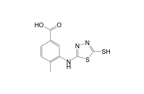 4-methyl-3-[(5-sulfanyl-1,3,4-thiadiazol-2-yl)amino]benzoic acid