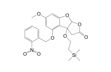 4-o-Nitrobenzyloxy-6-methyoxy-3a-(2-(trimethylsilyl)eth-1-oxy]-3a,8a-dihydro-furo[2,3-b]benzofuran-2(3H)-one