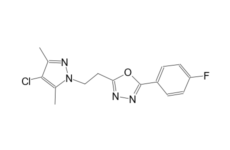 2-[2-(4-chloro-3,5-dimethyl-1H-pyrazol-1-yl)ethyl]-5-(4-fluorophenyl)-1,3,4-oxadiazole