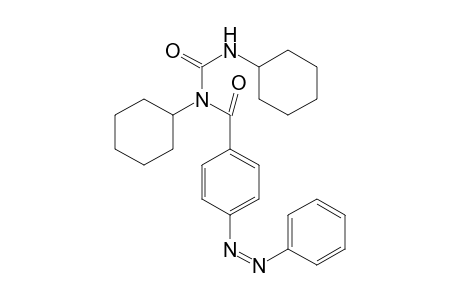 Benzamide, N-cyclohexyl-N-[(cyclohexylamino)carbonyl]-4-[2-phenyldiazenyl]-