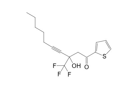 3-Hydroxy-1-(thiophen-2-yl)-3-(trifluoromethyl)dec-4-yn-1-one