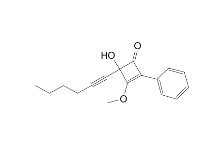 2-Cyclobuten-1-one, 4-(1-hexynyl)-4-hydroxy-3-methoxy-2-phenyl-