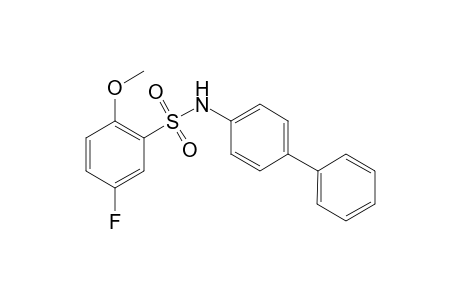 5-Fluoro-2-methoxy-N-(4-phenylphenyl)benzene-1-sulfonamide
