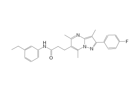 pyrazolo[1,5-a]pyrimidine-6-propanamide, N-(3-ethylphenyl)-2-(4-fluorophenyl)-3,5,7-trimethyl-