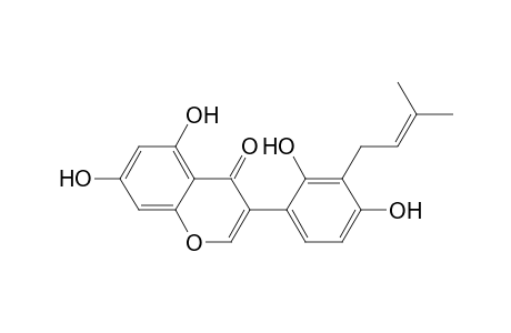 3-[2,4-dihydroxy-3-(3-methylbut-2-enyl)phenyl]-5,7-dihydroxy-1-benzopyran-4-one