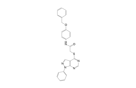 N-[4-(benzyloxy)phenyl]-2-[(1-phenyl-1H-pyrazolo[3,4-d]pyrimidin-4-yl)sulfanyl]acetamide