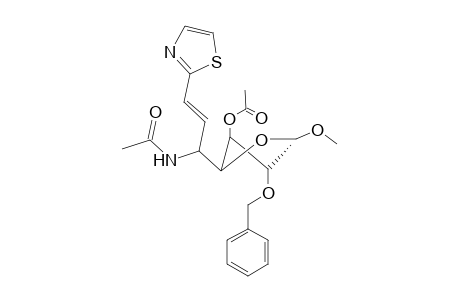 .alpha.-D-ido-Hept-6-enofuranoside, methyl 5-(acetylamino)-5,6,7-trideoxy-2-O-(phenylmethyl)-7-(2-thiazolyl)-, 3-acetate, (6E)-