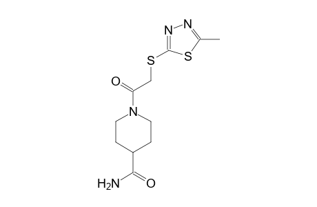 1-[2-[(5-methyl-1,3,4-thiadiazol-2-yl)sulfanyl]acetyl]piperidine-4-carboxamide