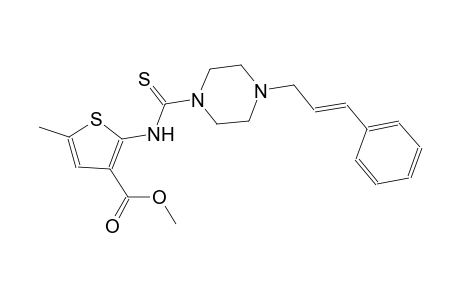 methyl 5-methyl-2-[({4-[(2E)-3-phenyl-2-propenyl]-1-piperazinyl}carbothioyl)amino]-3-thiophenecarboxylate