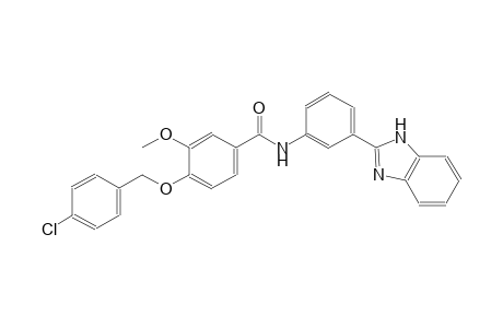 N-[3-(1H-benzimidazol-2-yl)phenyl]-4-[(4-chlorobenzyl)oxy]-3-methoxybenzamide
