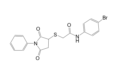 acetamide, N-(4-bromophenyl)-2-[(2,5-dioxo-1-phenyl-3-pyrrolidinyl)thio]-
