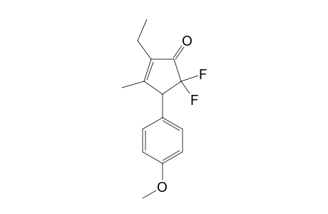 2-ETHYL-5,5-DIFLUORO-4-(4-METHOXYPHENYL)-3-METHYL-2-CYCLOPENTEN-1-ONE