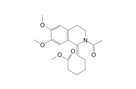 (Z)-6-[2-Acetyl-3,4-dihydro-6,7-dimethoxy-1(2H)-isoquinolinyliden]hexanoic acid methylester