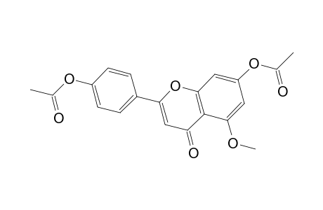 4H-1-Benzopyran-4-one, 7-(acetyloxy)-2-[4-(acetyloxy)phenyl]-5-methoxy-