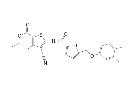 ethyl 4-cyano-5-({5-[(3,4-dimethylphenoxy)methyl]-2-furoyl}amino)-3-methyl-2-thiophenecarboxylate