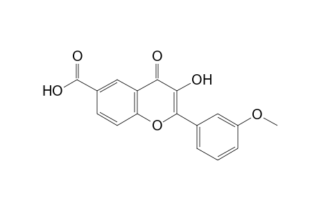 3-HYDROXY-2-(m-METHOXYPHENYL)-4-OXO-4H-1-BENZOPYRAN-6-CARBOXYLIC ACID
