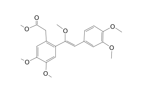 Methyl (Z)-4,5-Dimethoxy-2-(3',4'-dimethoxy-.alpha.-methoxystyryl)phenylacetate