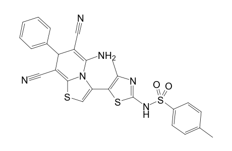 N-(5-(5-Amino-6,8-dicyano-7-phenyl-7H-thiazolo[3,2-a]pyridin-3-yl)-4-methylthi-azol-2-yl)-4-methylbenzenesulfonamide
