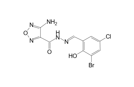 4-Amino-N'-[(3-bromo-5-chloro-2-hydroxyphenyl)methylidene]-1,2,5-oxadiazole-3-carbohydrazide