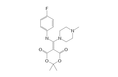 5-[(4-FLUOROPHENYLAMINO)-(4-METHYLPIPERAZINO)-METHYLENE]-2,2-DIMETHYL-4,6-DIOXO-1,3-DIOXANE