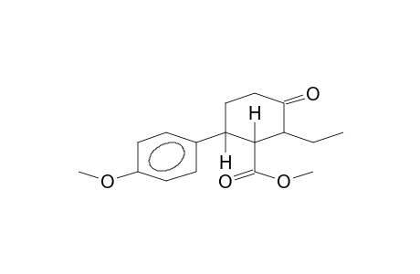 CYCLOHEXANECARBOXYLIC ACID, 2-ETHYL-6-(4-METHOXYPHENYL)-3-OXO- METHYL ESTER,