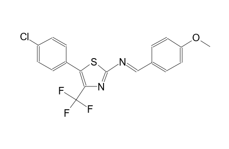 5-(4-chlorophenyl)-N-[(E)-(4-methoxyphenyl)methylidene]-4-(trifluoromethyl)-1,3-thiazol-2-amine