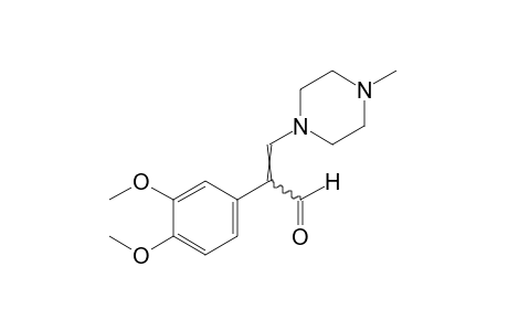 alpha-(3,4-dimethoxyphenyl)-4-methyl-1-piperazineacrolein