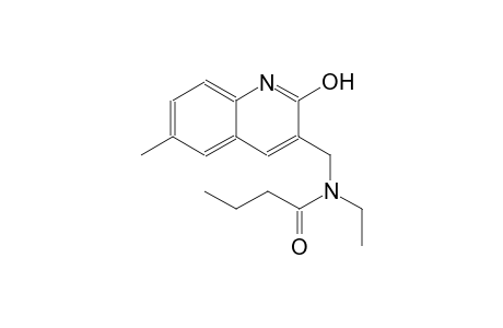 N-ethyl-N-[(2-hydroxy-6-methyl-3-quinolinyl)methyl]butanamide