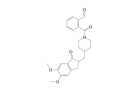 2-{4-[(5,6-Dimethoxy-1-oxo-2,3-dihydro-1H-inden-2-yl)methyl]piperidine-1-carbonyl}benzaldehyde