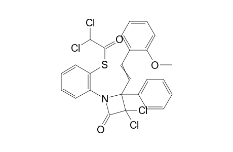 S-2-(3,3-dichloro-2-(2-methoxystyryl)-4-oxo-2-phenylazetidin-1-yl)phenyl 2,2-dichloroethanethioate