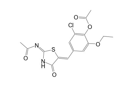 acetamide, N-[(2E,5Z)-5-[[4-(acetyloxy)-3-chloro-5-ethoxyphenyl]methylene]-4-oxothiazolidinylidene]-
