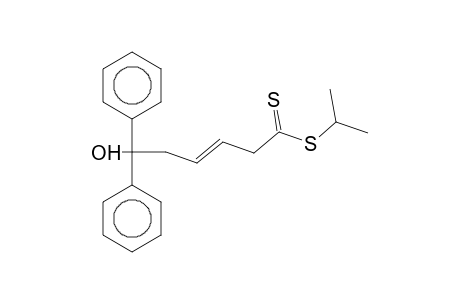 (E)-6-hydroxy-6,6-diphenyl-3-hexenedithioic acid propan-2-yl ester