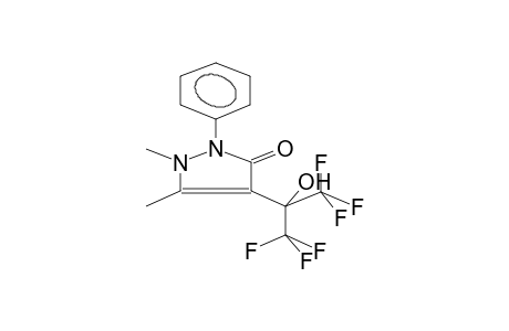 4-(1-HYDROXY-1-TRIFLUOROMETHYL-2,2,2-TRIFLUOROETHYL)-2,3-DIMETHYL-1-PHENYLPYRAZOL-5-ONE