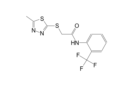 2-[(5-methyl-1,3,4-thiadiazol-2-yl)sulfanyl]-N-[2-(trifluoromethyl)phenyl]acetamide