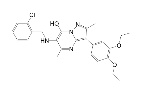 pyrazolo[1,5-a]pyrimidin-7-ol, 6-[[(2-chlorophenyl)methyl]amino]-3-(3,4-diethoxyphenyl)-2,5-dimethyl-